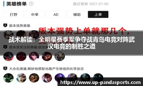 战术解读:全明星赛季军争夺战青岛电竞对阵武汉电竞的制胜之道